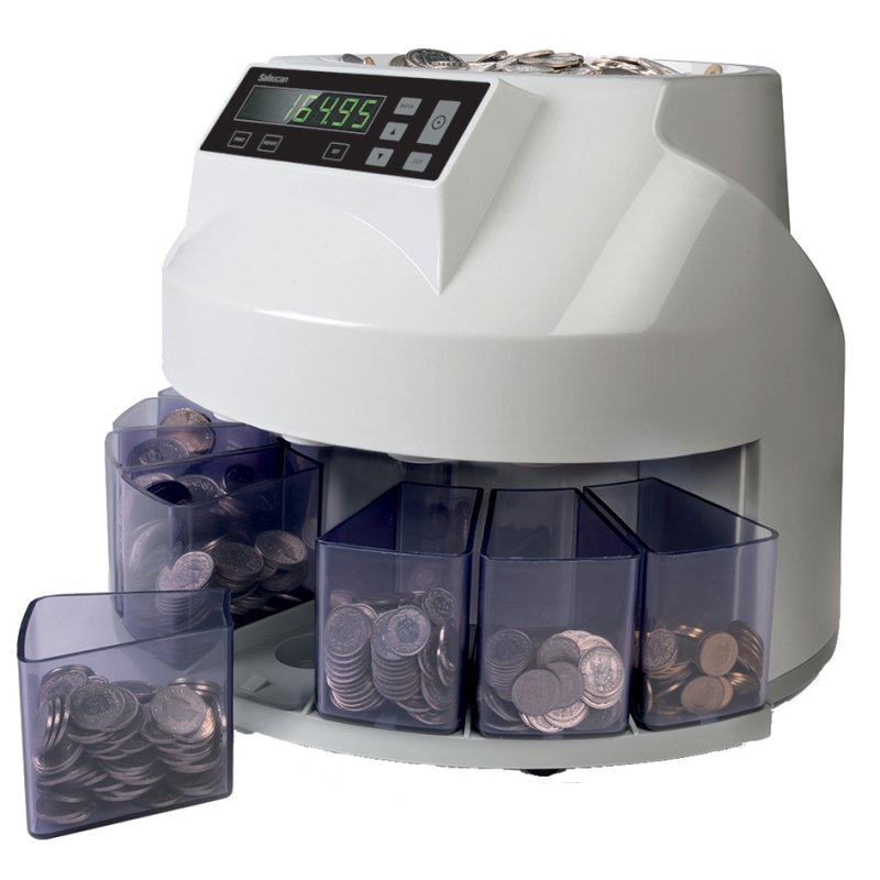 Safescan Euro-munttelmachine 1250, grijs, 220 munten/min